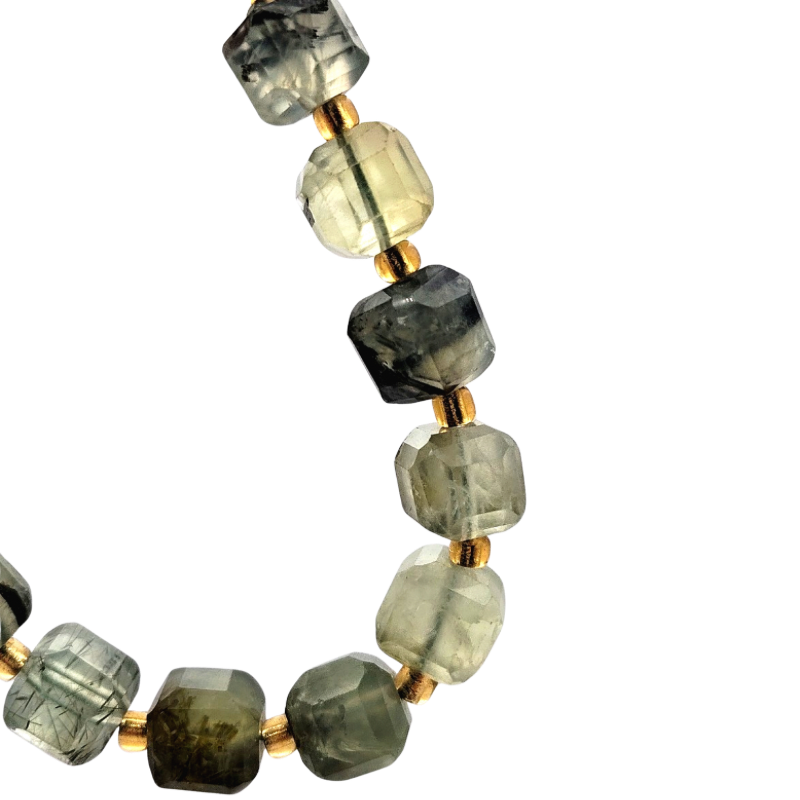 Prehnite Cube Bracelet